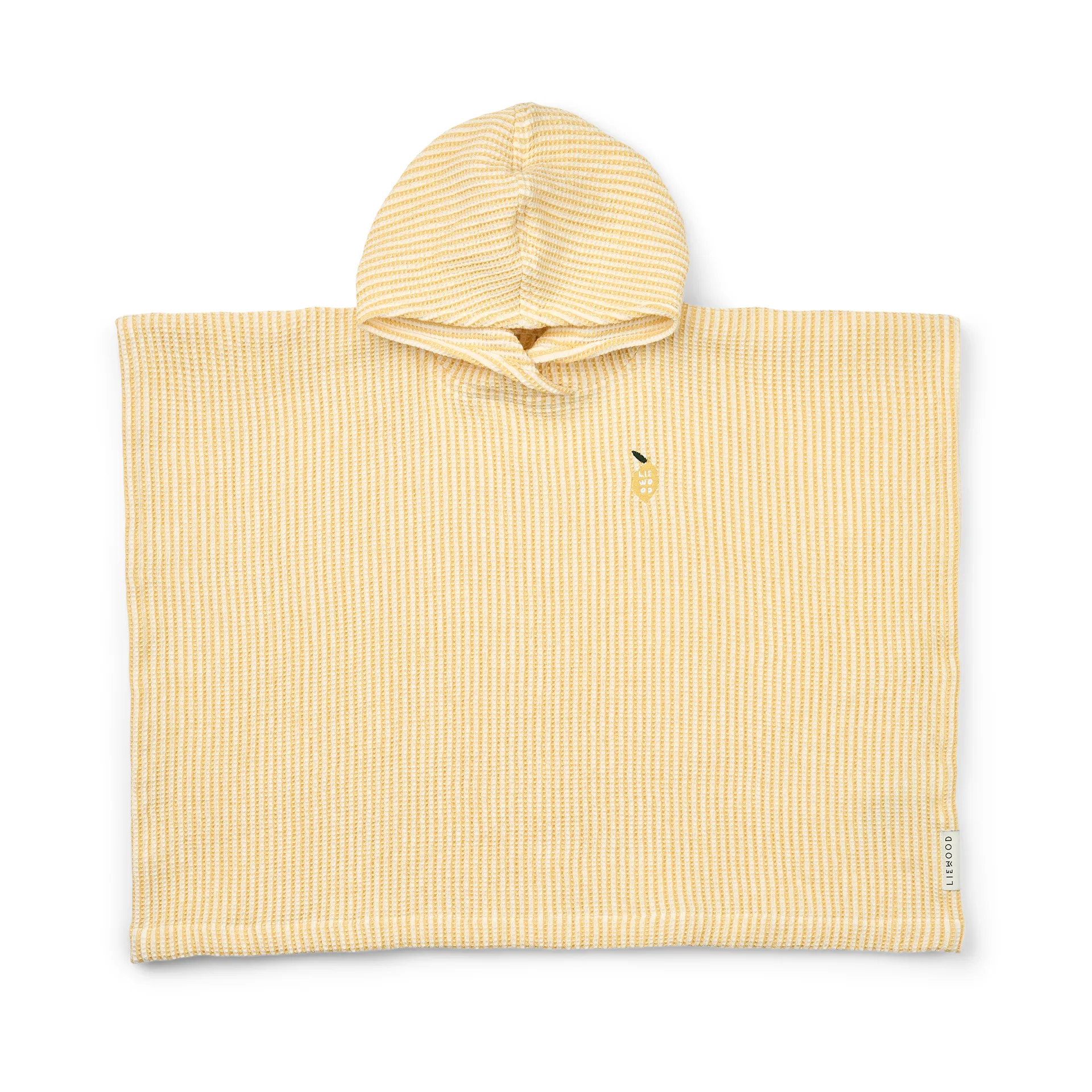 Poncho da bagno Paco lemon yellow creme de la creme stripe, 5-6 anni Liewood