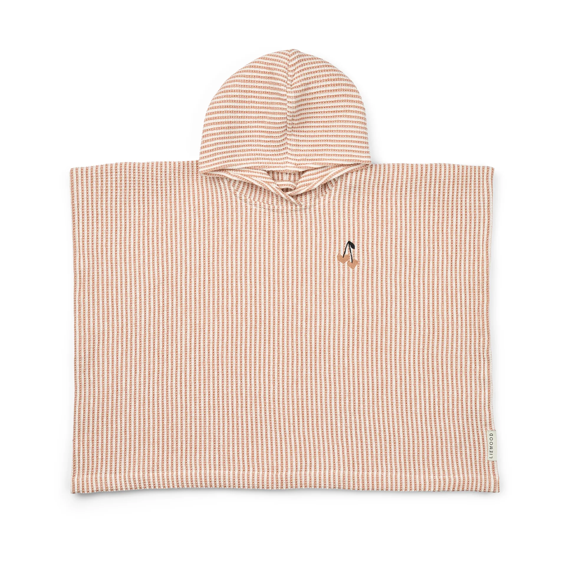 Poncho da bagno Paco tuscany rose creme de la creme stripe, 5-6 anni Liewood