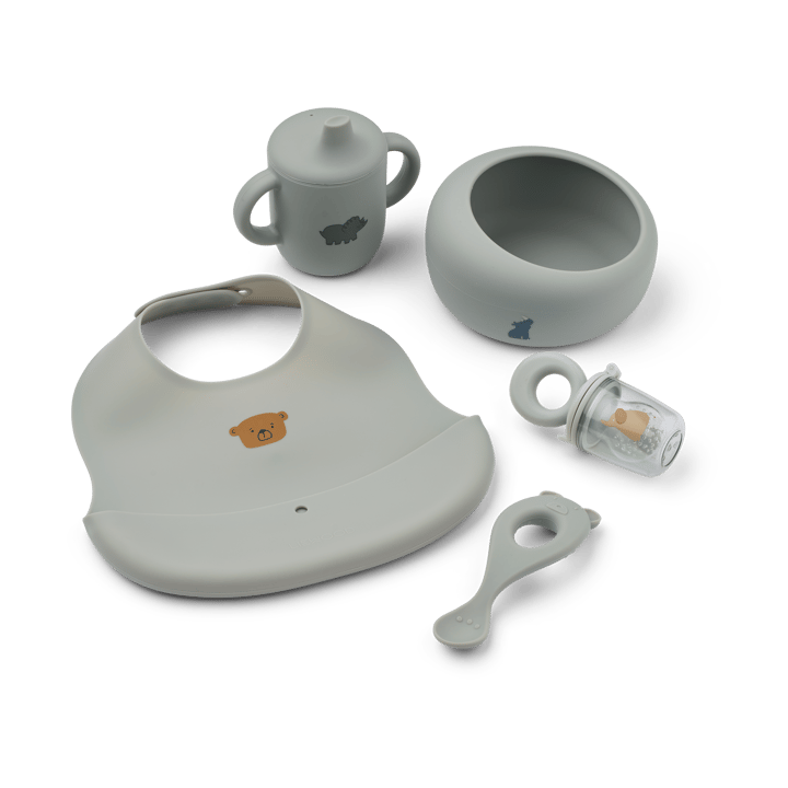 Set da pappa per bambini Mileah - Blu colomba - Liewood