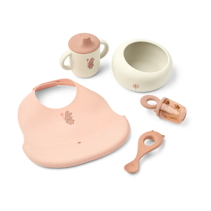 Set da pappa per bambini Mileah - Wild child/Rosey - Liewood