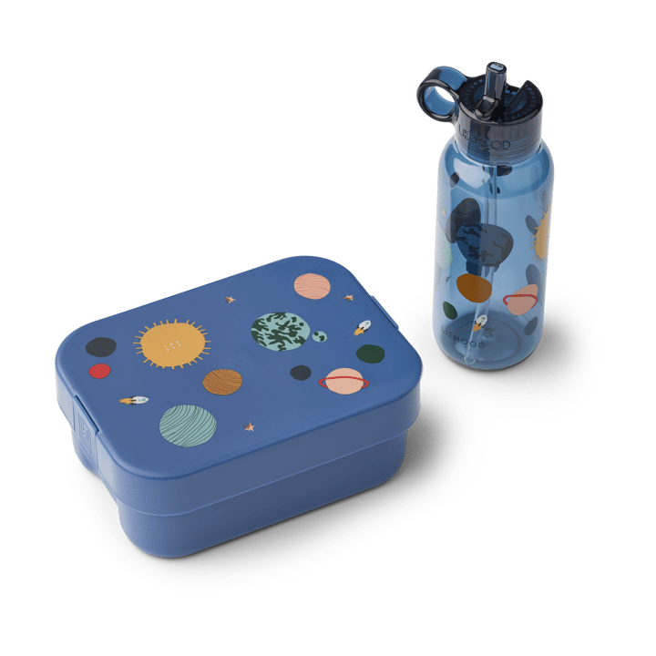 Set da pranzo stampato Chelsey 2 pezzi - Universe-Classic navy - Liewood