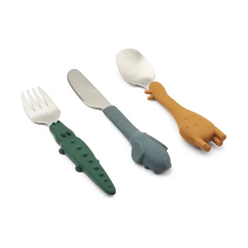 Set di posate Tove all together 3 pezzi - Golden caramel mix - Liewood