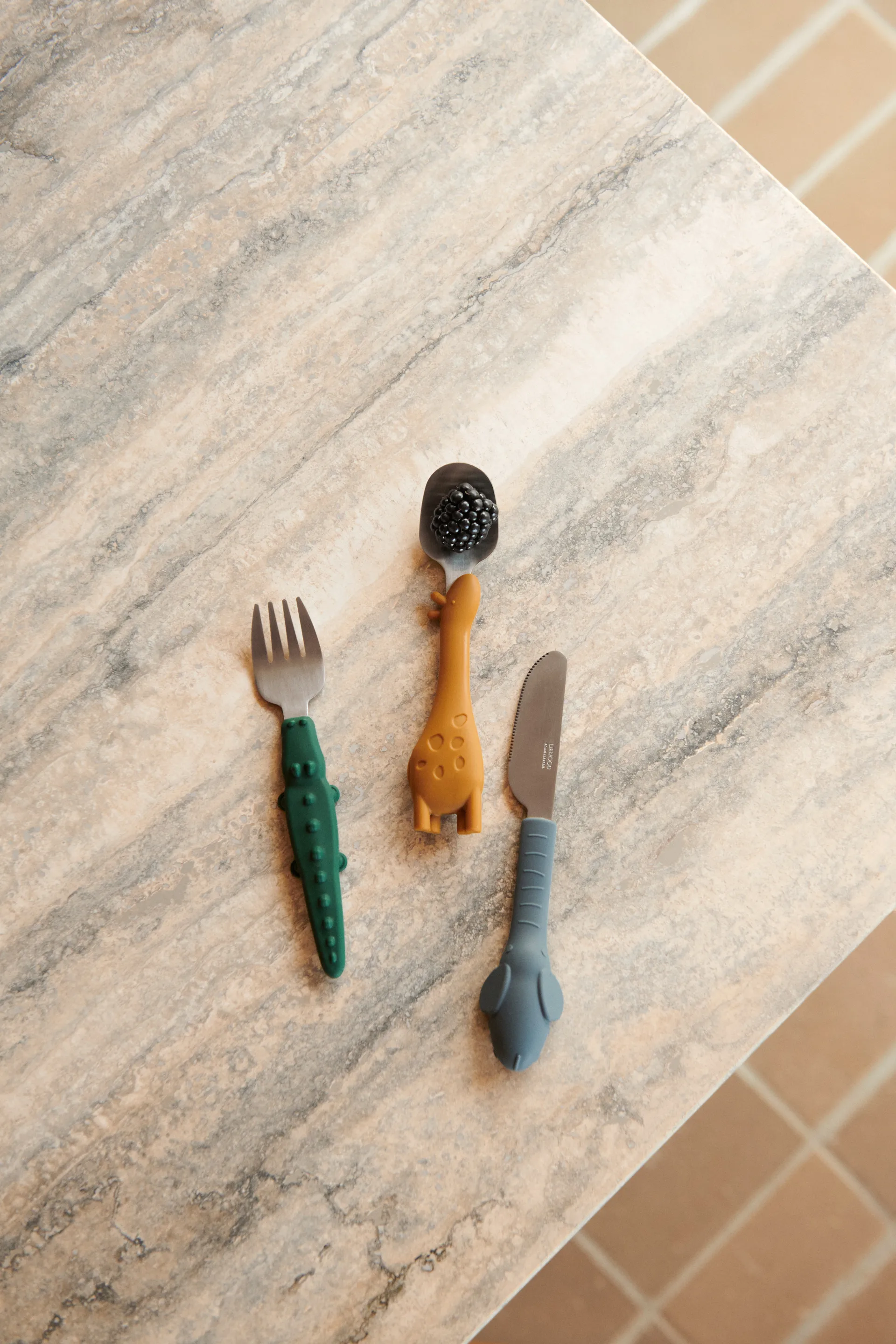 Set di posate Tove all together 3 pezzi, Golden caramel mix Liewood