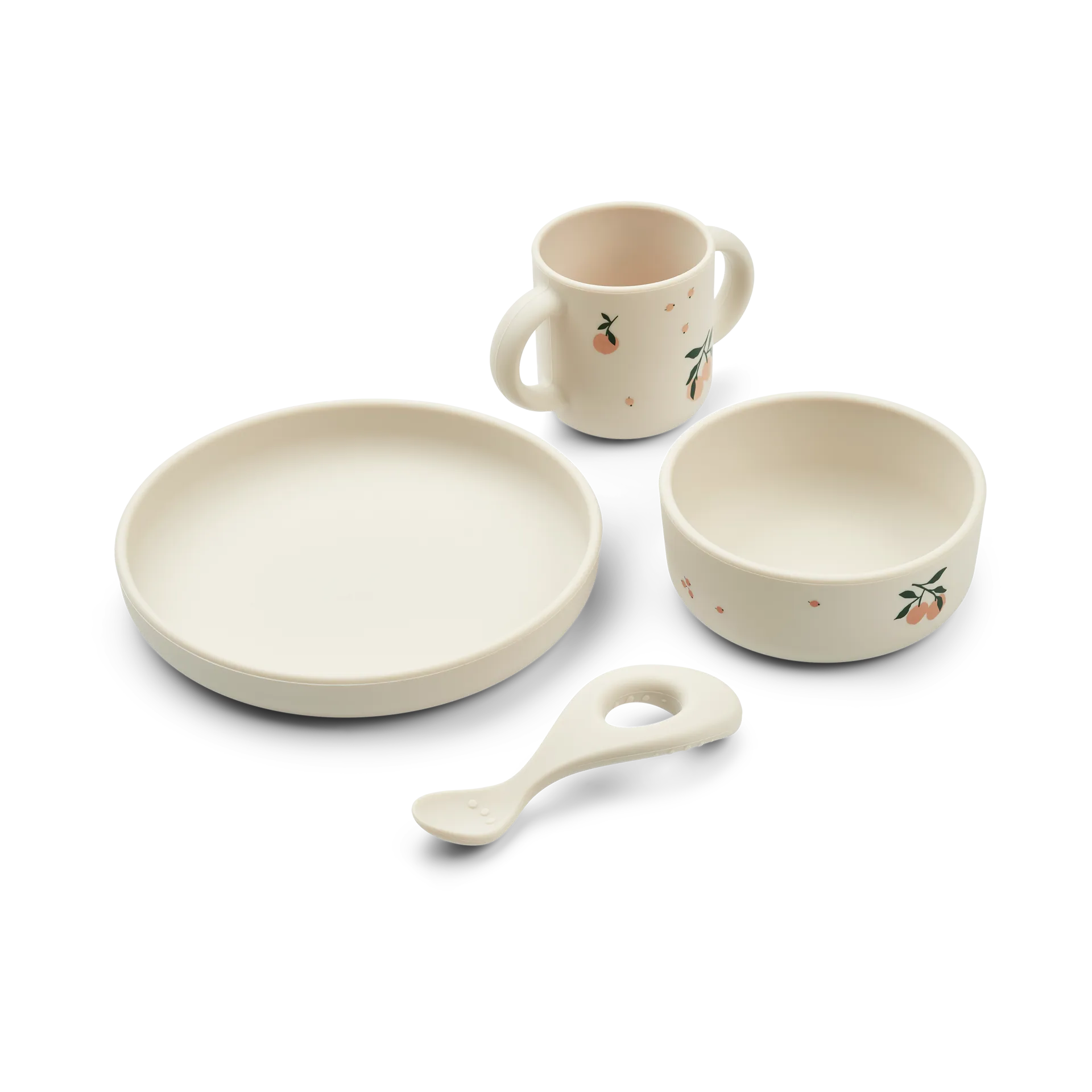 Set di stoviglie Vivi printed 4 pezzi, Peach-Sea shell mix Liewood