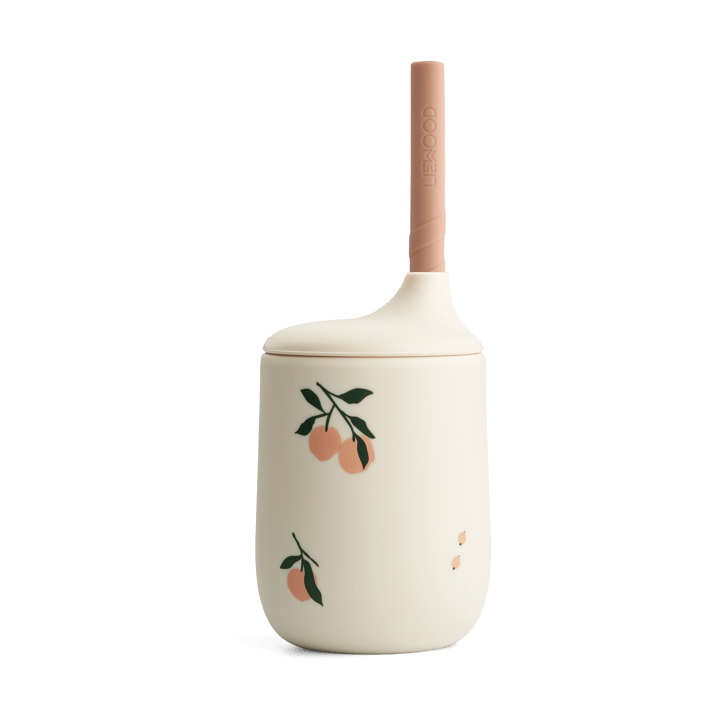 Tazza antigoccia stampata Ellis con cannuccia 23 cl - Peach-Sea shell mix - Liewood