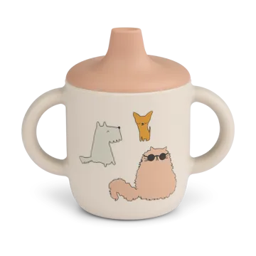 Tazza con beccuccio Neil 15 cl - Cats and Dogs-Sandy - Liewood