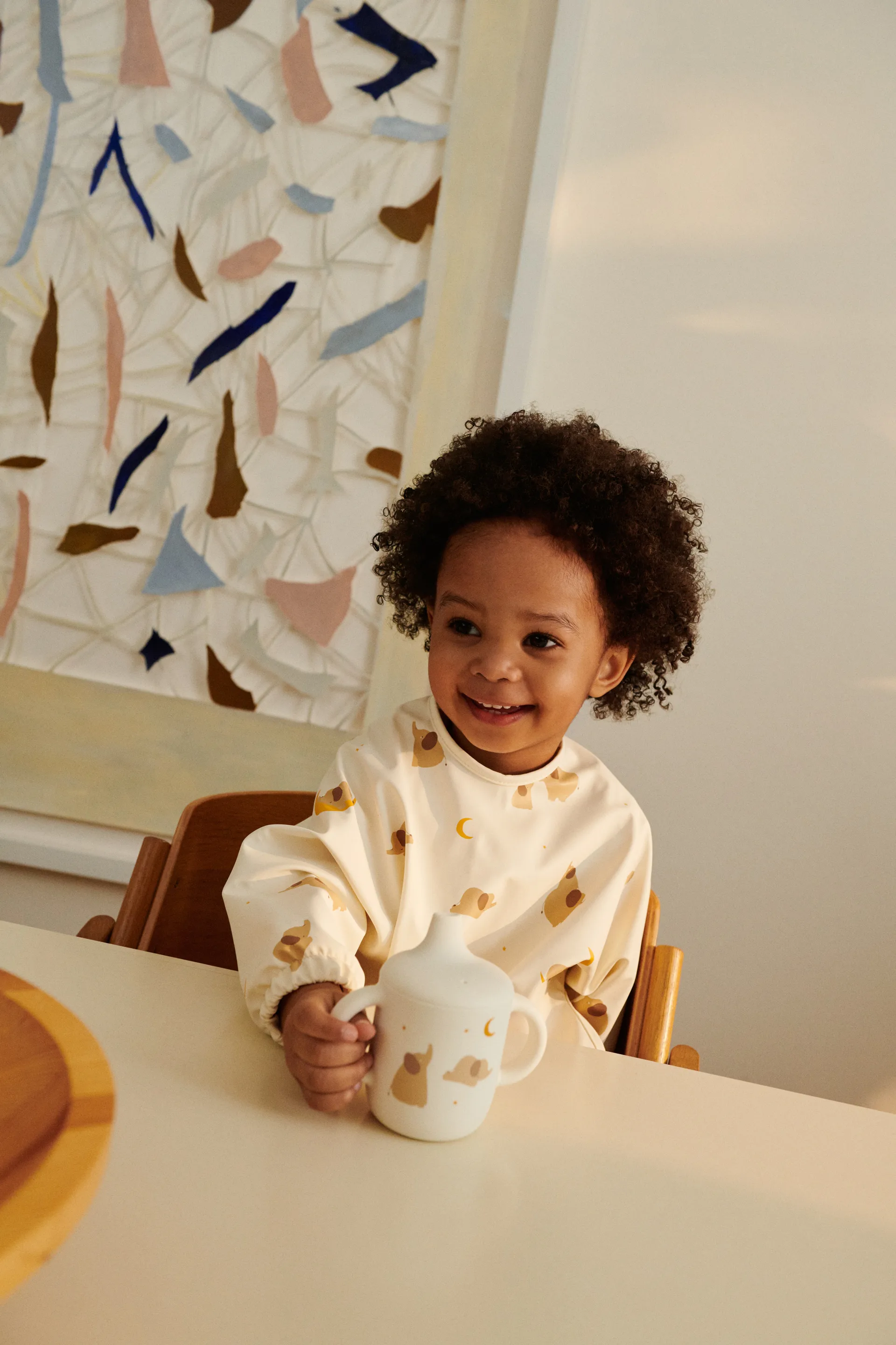 Tazza con beccuccio Neil 15 cl, Elephant-Creme de la creme Liewood