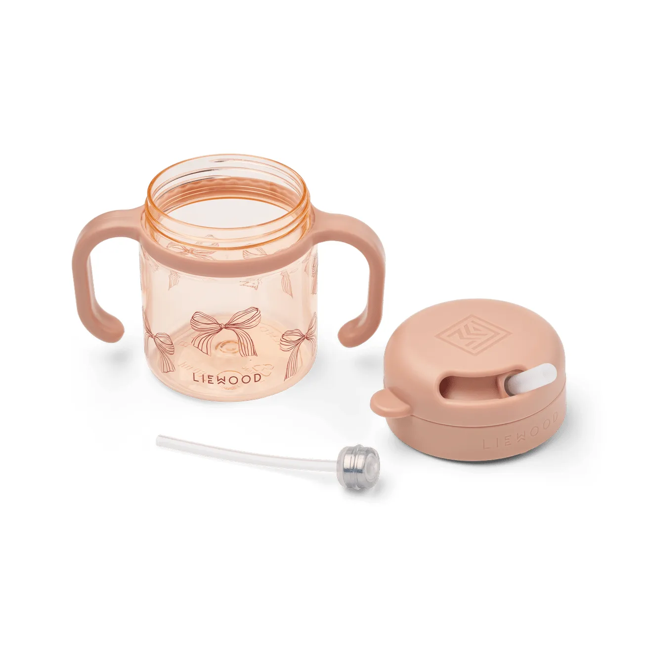 Tazza con cannuccia Kai Tritan, Bows-Pale Tuscany Liewood