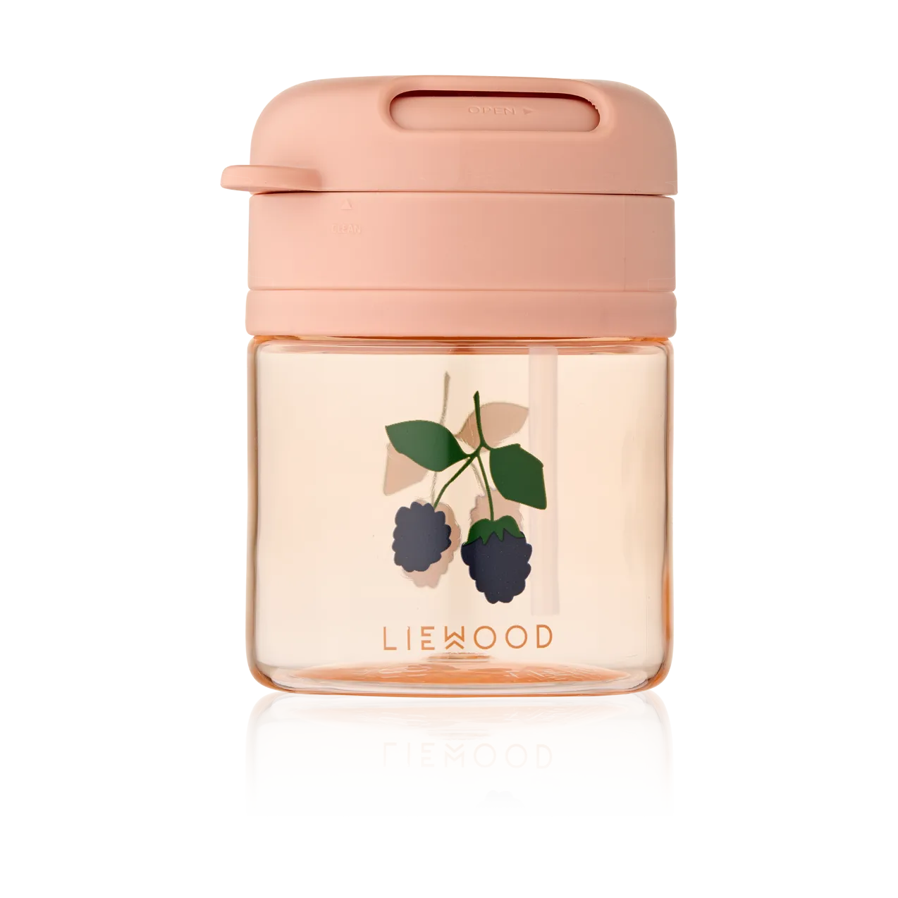 Tazza con cannuccia Pavia 28 cl, Berry-Pale Toscana Liewood