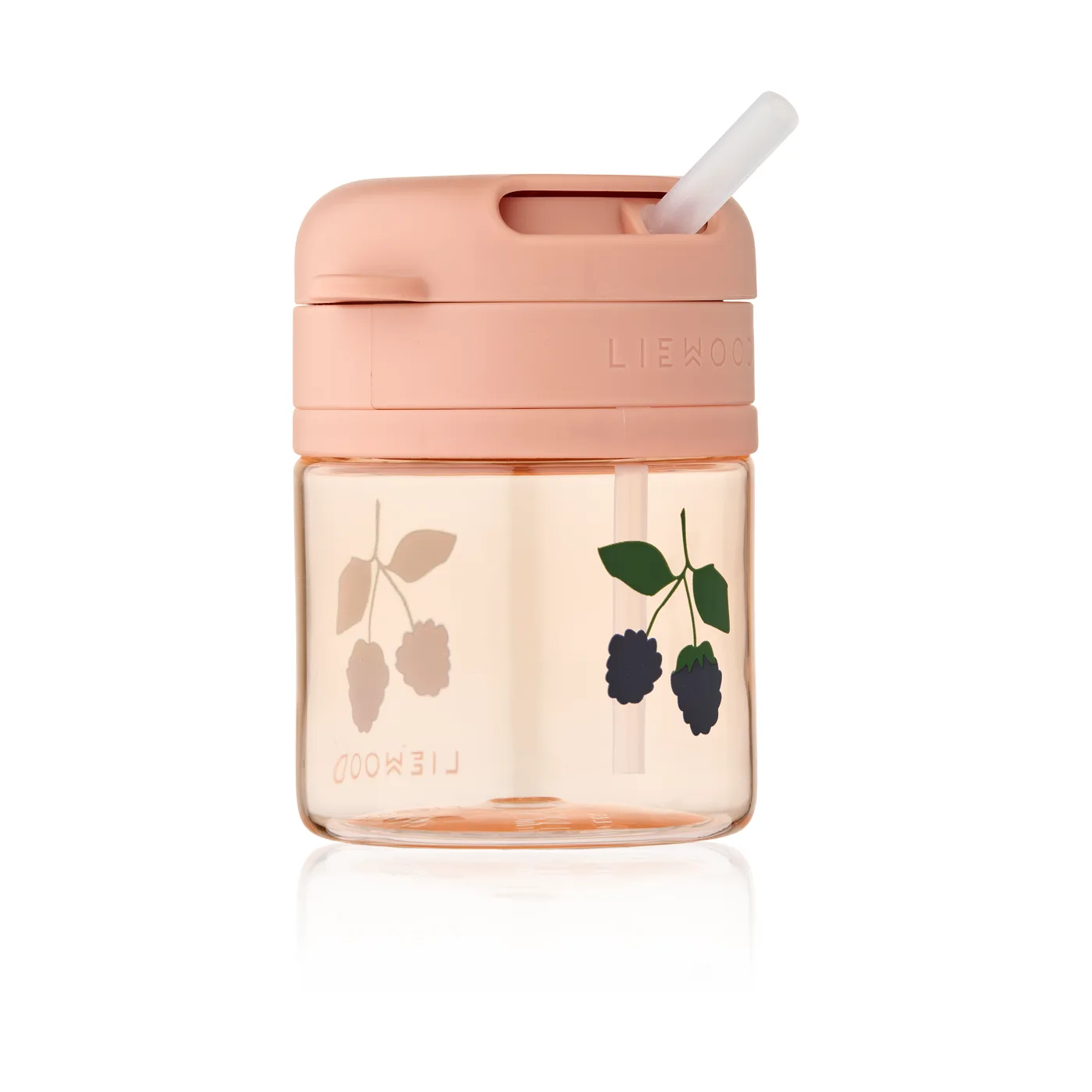 Tazza con cannuccia Pavia 28 cl, Berry-Pale Toscana Liewood