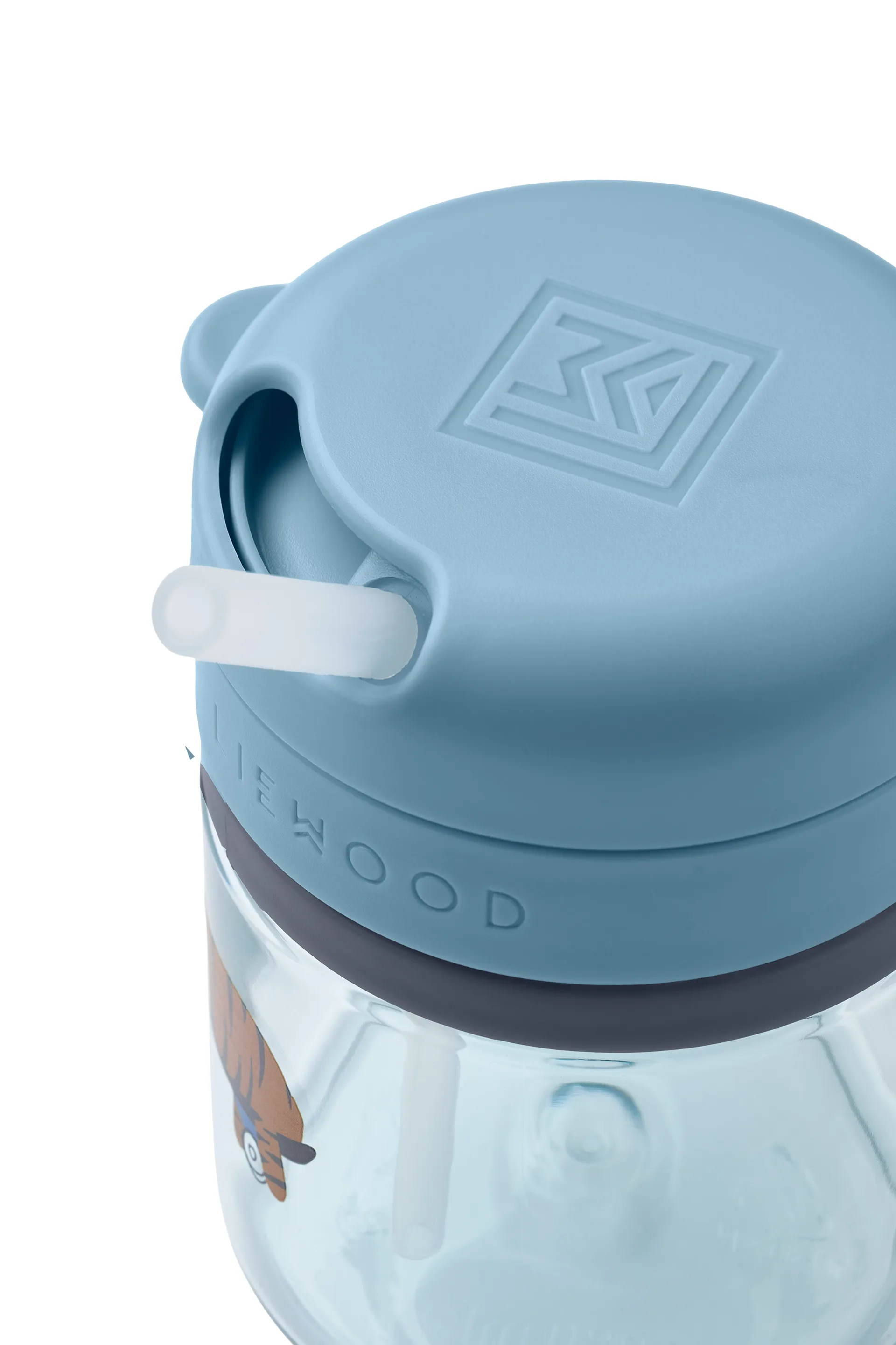 Tazza con cannuccia Pavia 28 cl, Fun-beach blue Liewood