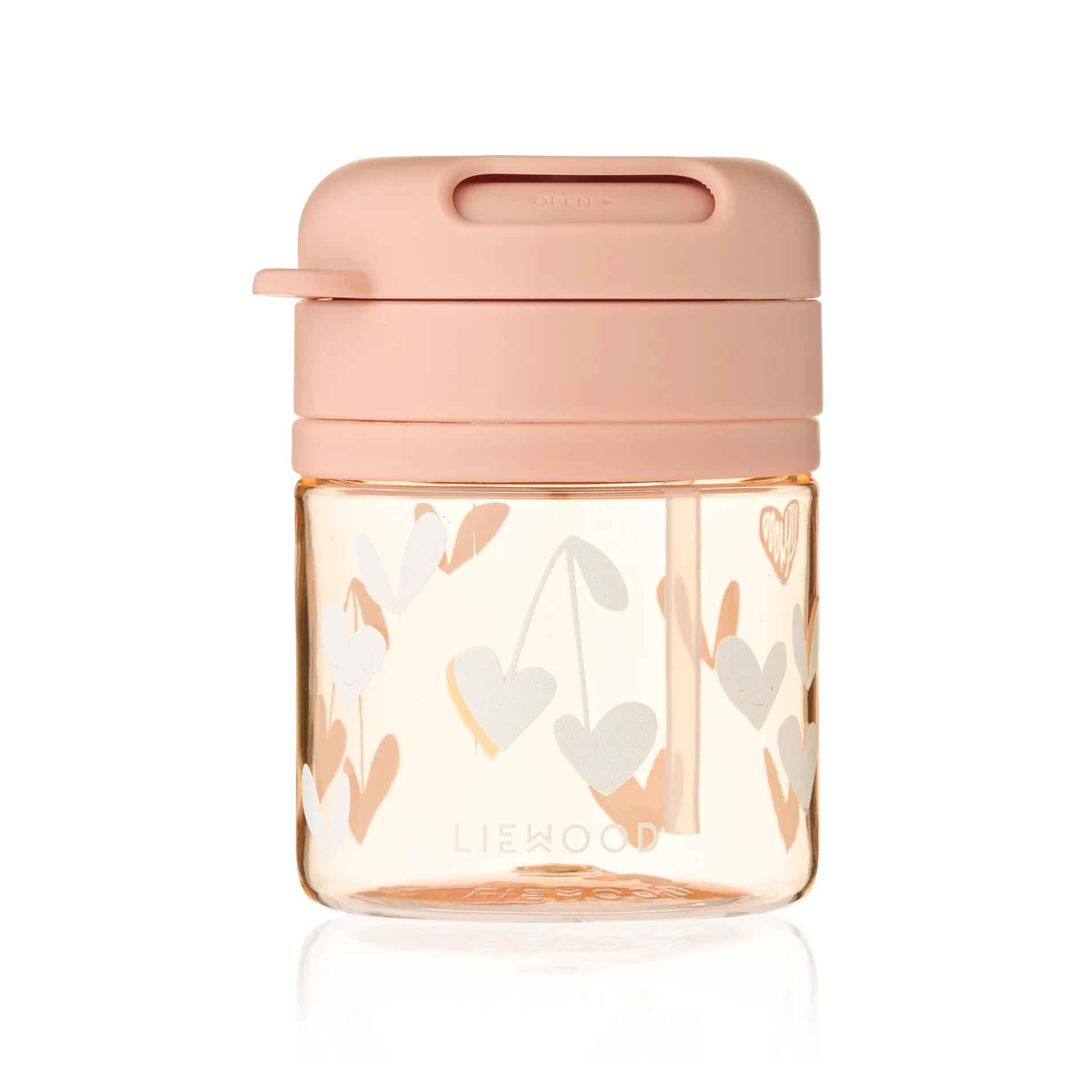 Tazza con cannuccia Pavia 28 cl, Sweethearts-pale tuscany Liewood