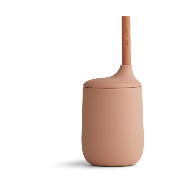 Tazza Ellis con cannuccia 23 cl - Dark rose-terracotta mix - Liewood