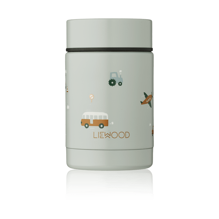 Termos opaco Nadja 0,25 L - Vehicles-dove blue mix - Liewood