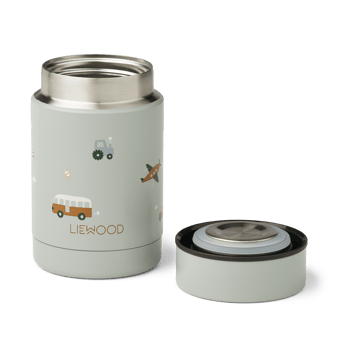 Termos opaco Nadja 0,25 L - Vehicles-dove blue mix - Liewood
