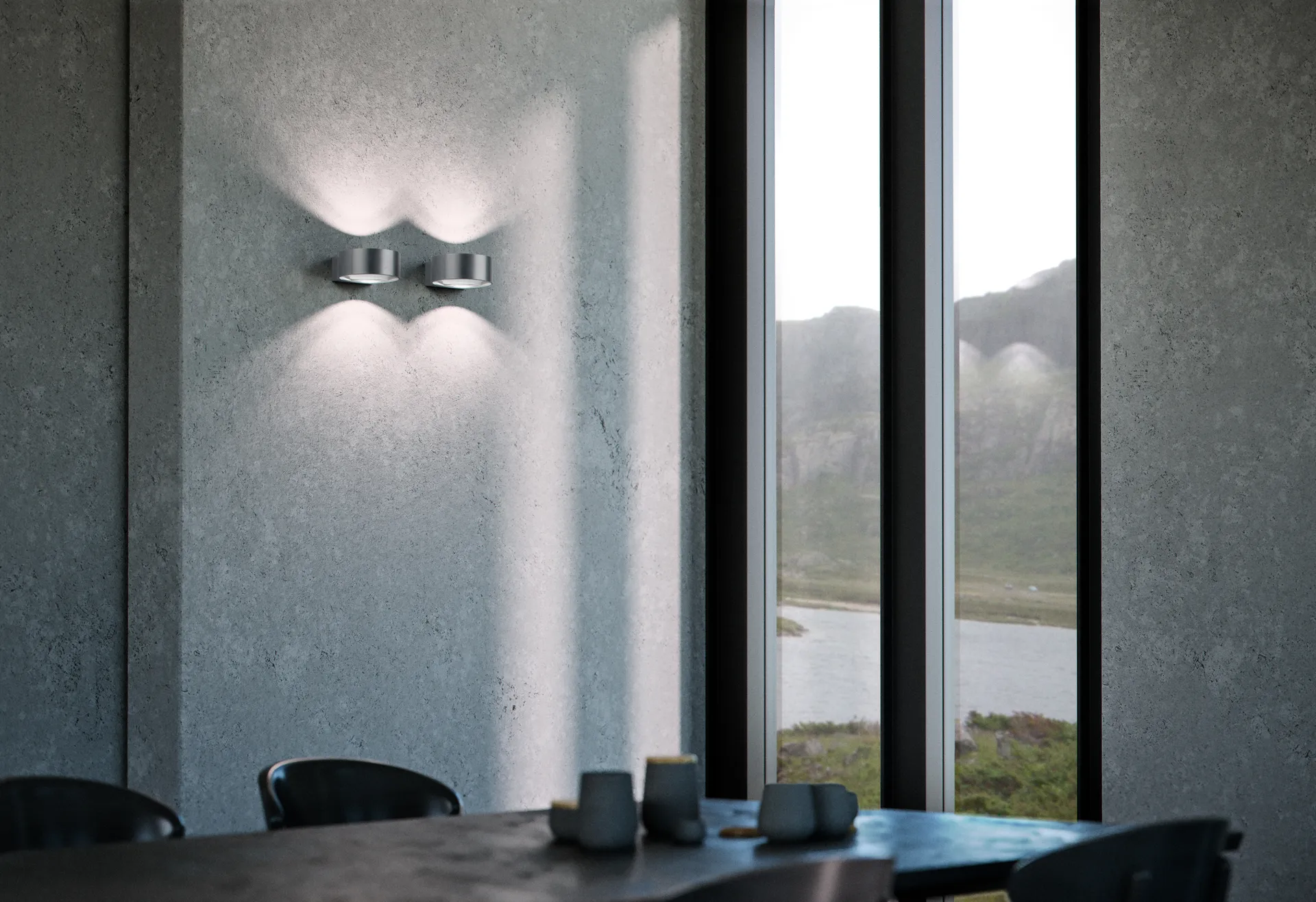 Lampada da parete Orbit W1 2700K, Titanio Light-Point