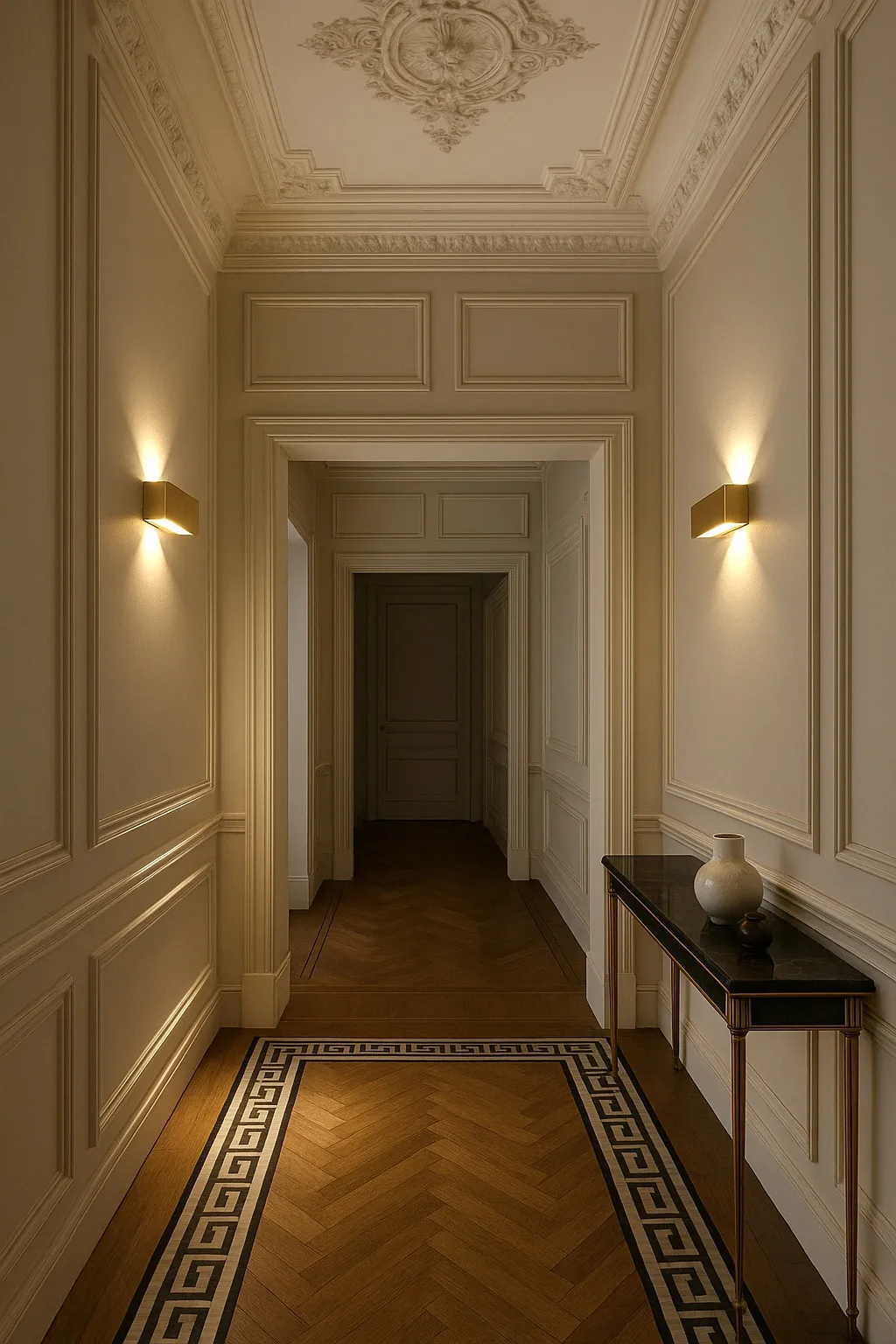 Linea W3 lampada da parete switch tune, Ottone, 7x60 cm Light-Point