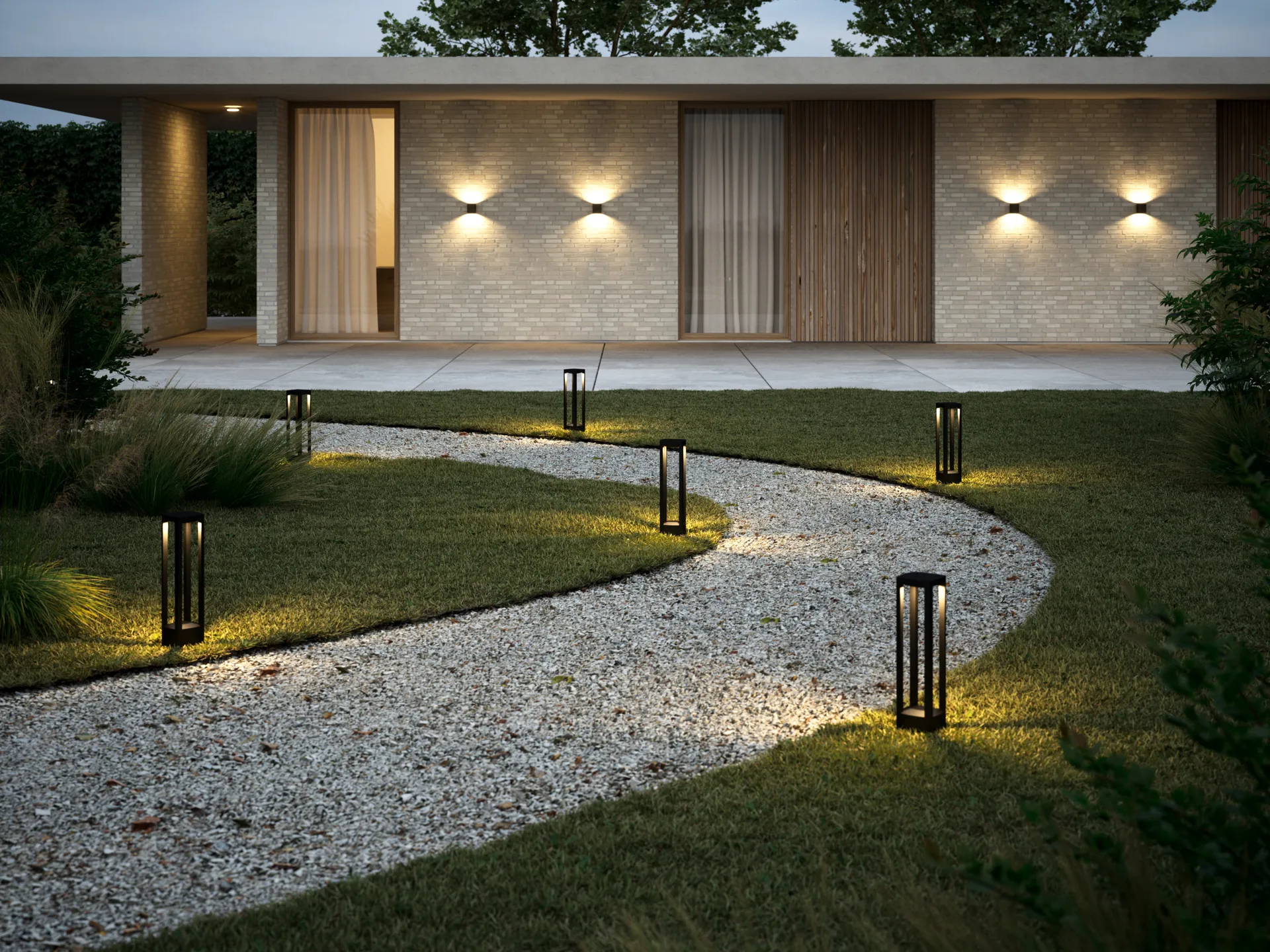 Mirage outdoor lampada switch tune, Nero, 12x48 cm Light-Point