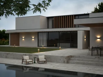 Mirage outdoor lampada switch tune - Ruggine, 12x48 cm - Light-Point