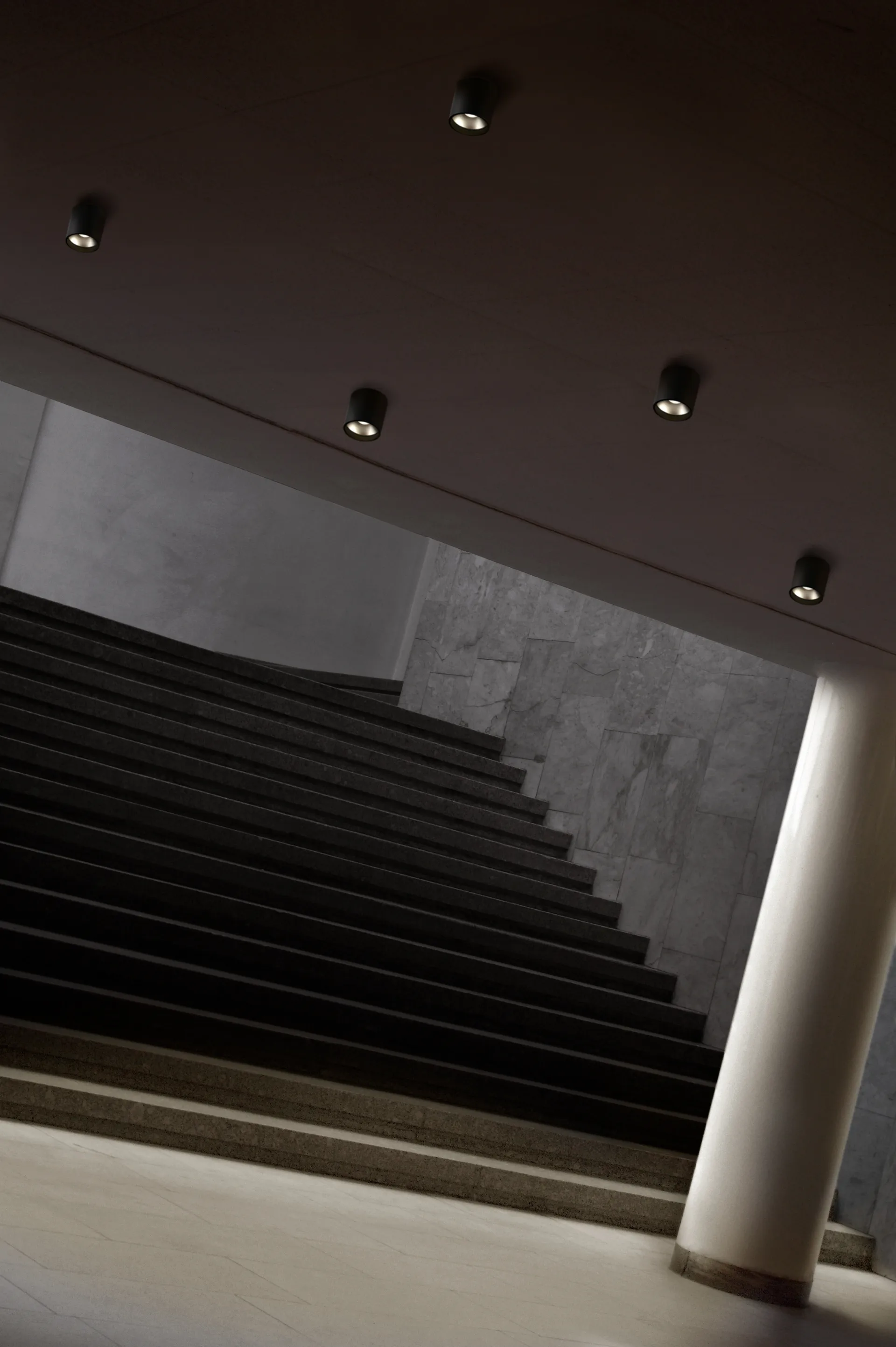 Punto luce Solo Round 2, Black-white, 3000K Light-Point