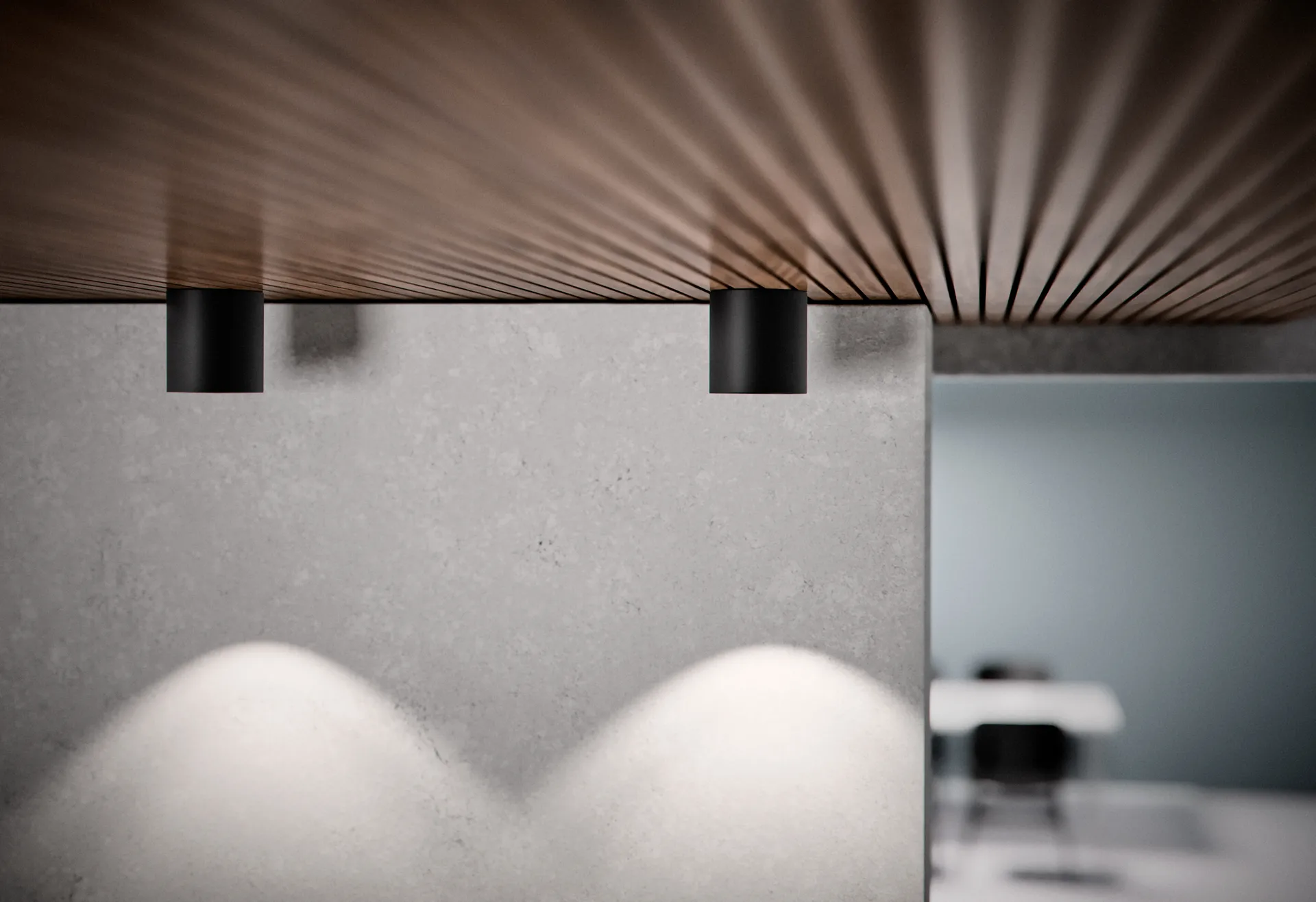 Punto luce Solo Round 2, Nero Light-Point