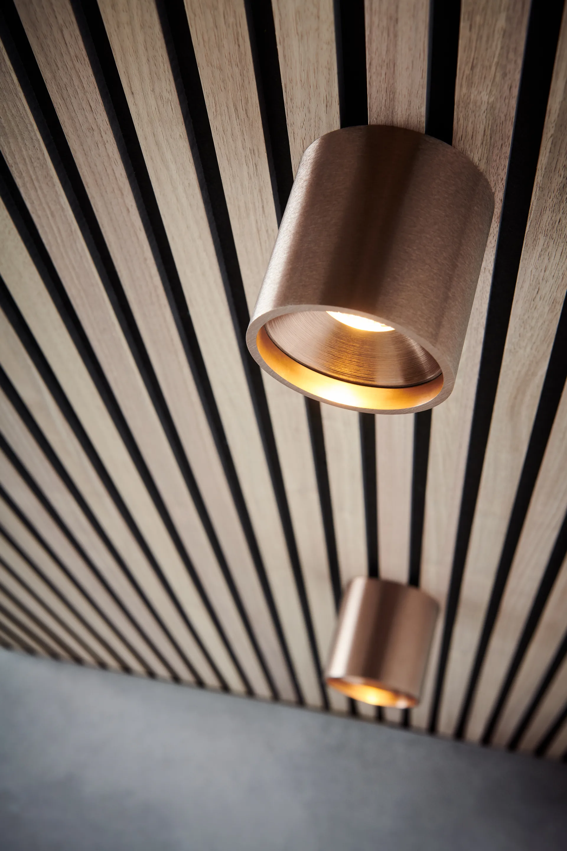 Punto luce Solo Round 2, Oro rosa Light-Point