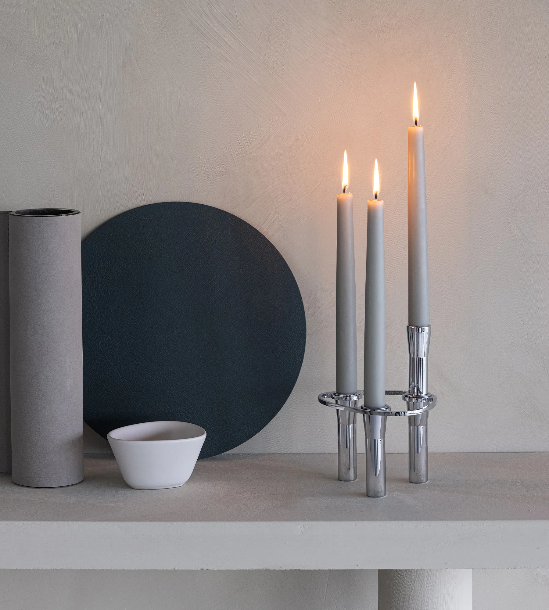 Candelieri combinabili Lind Curve cromati, Single LIND DNA