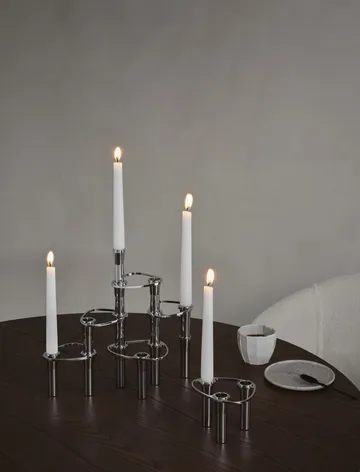 Candelieri combinabili Lind Curve cromati - Triple - LIND DNA
