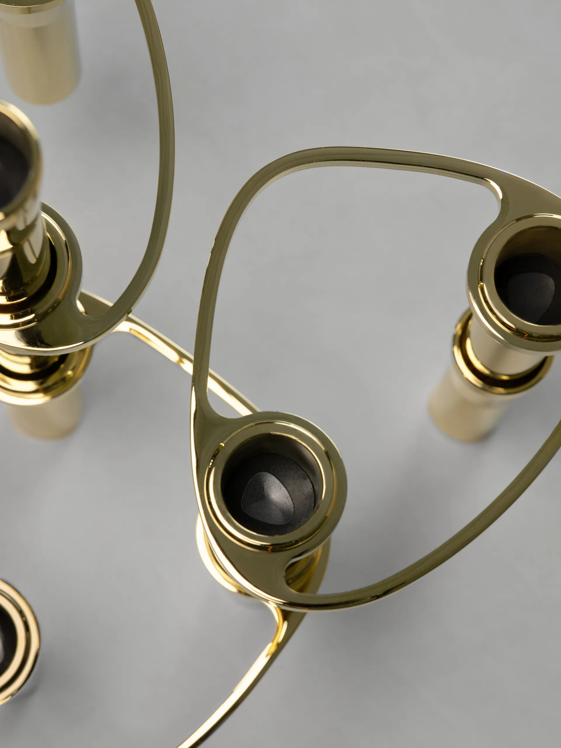 Candelieri combinabili Lind Curve placcati oro 24K, Double LIND DNA