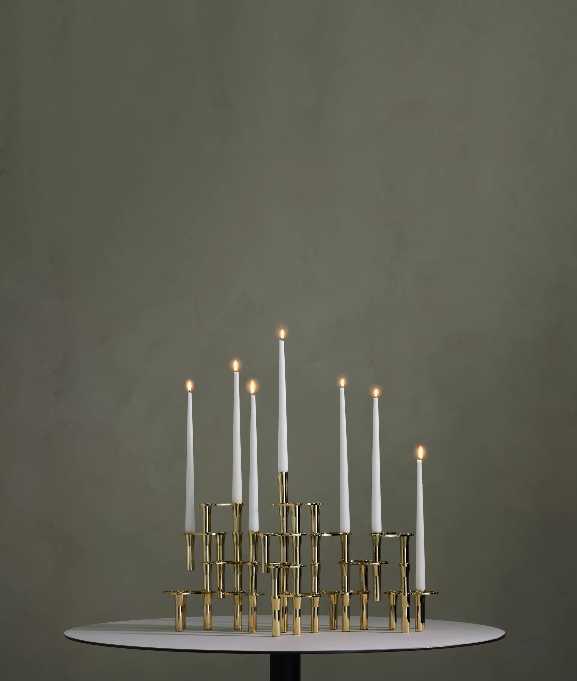 Candelieri combinabili Lind Curve placcati oro 24K, Double LIND DNA