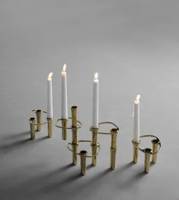 Candelieri combinabili Lind Curve placcati oro 24K - Double - LIND DNA