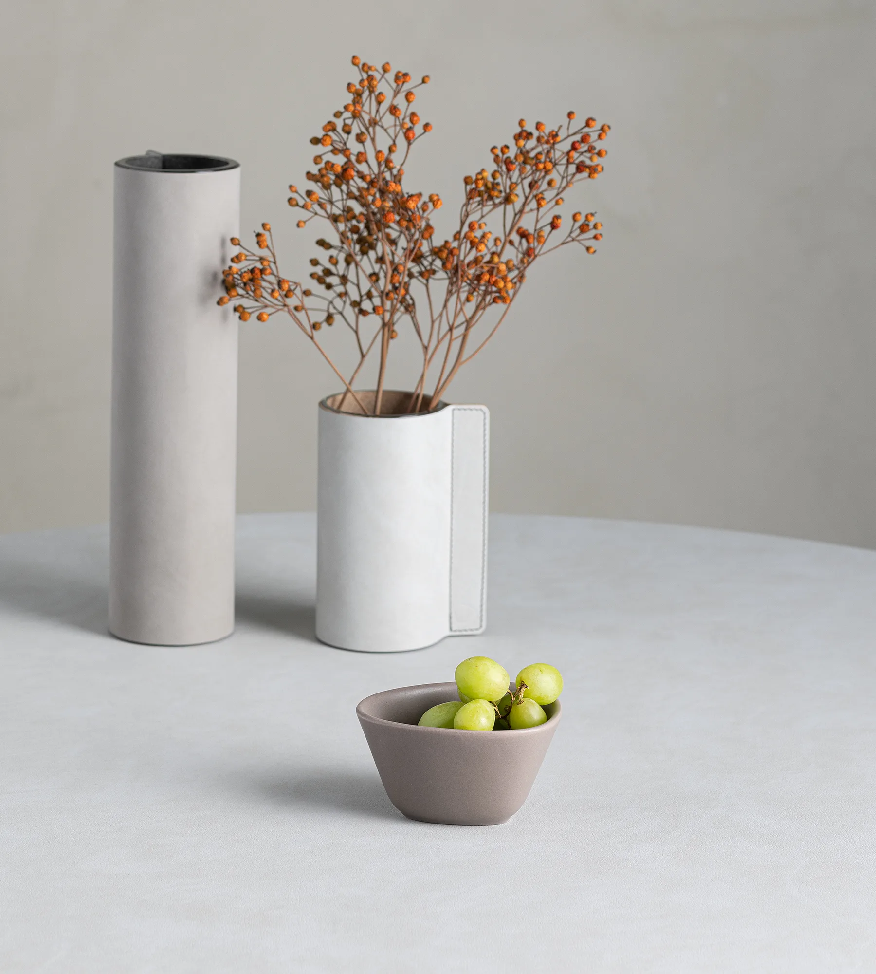 Curve Ciotola in Gres S 10x11 cm, Warm grey LIND DNA