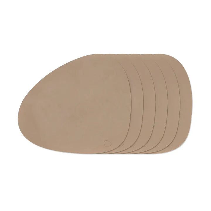 Nupo Curve set di tovagliette - Clay Brown, confezione da 6 - LIND DNA