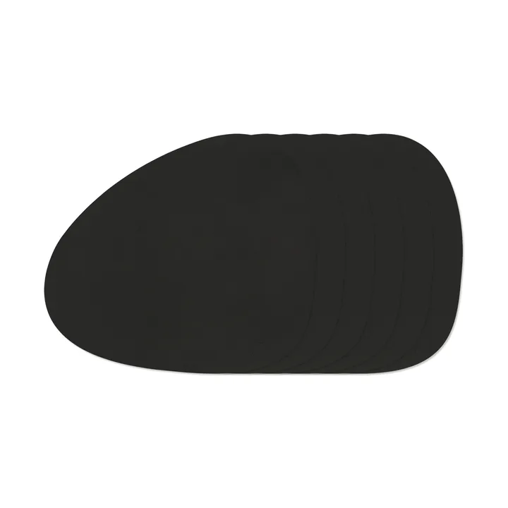 Nupo Curve set di tovagliette - Inchiostro nero, 6-pack - LIND DNA