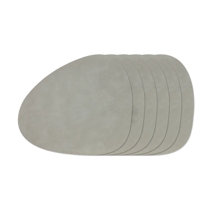 Nupo Curve set di tovagliette - Light Grey, confezione da 6 - LIND DNA