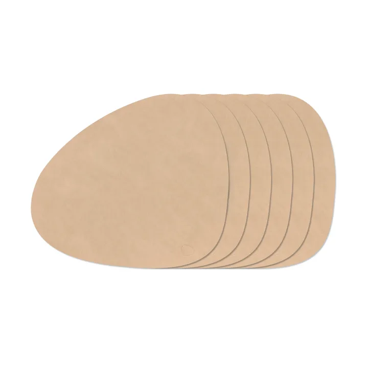 Nupo Curve set di tovagliette - Nupo Sand, set da 6 - LIND DNA