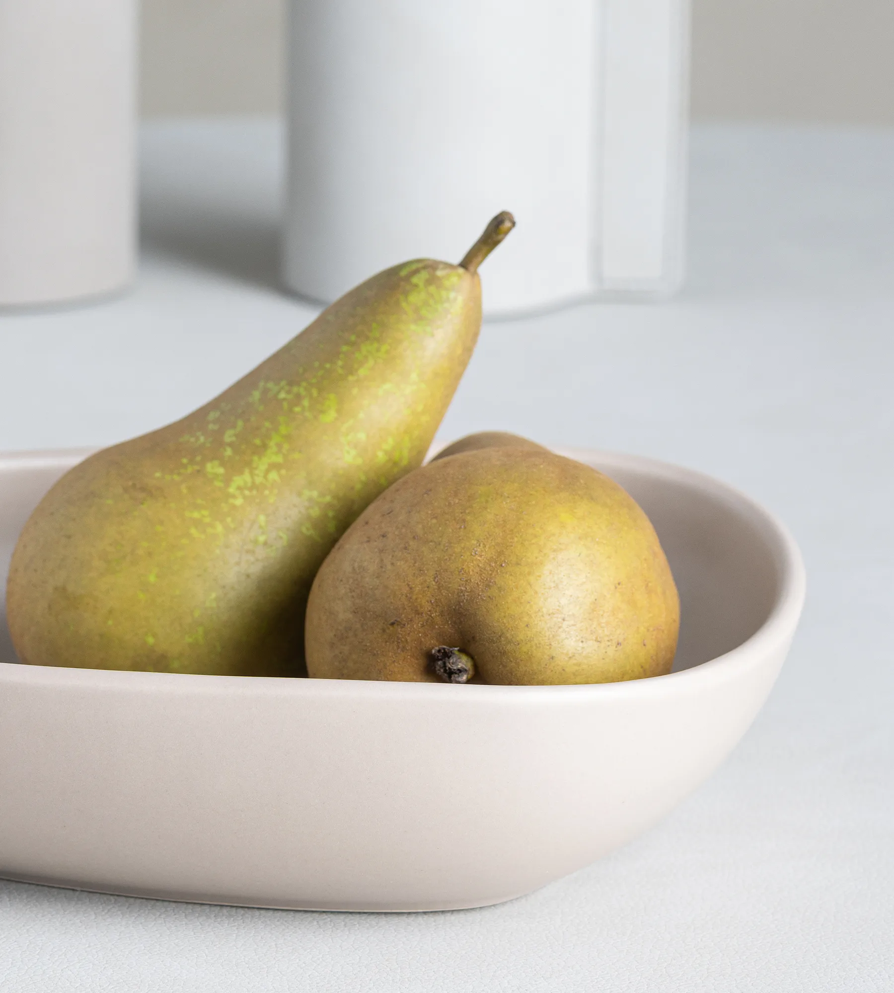 Piattino in gres Curve 19x22 cm, Sand LIND DNA