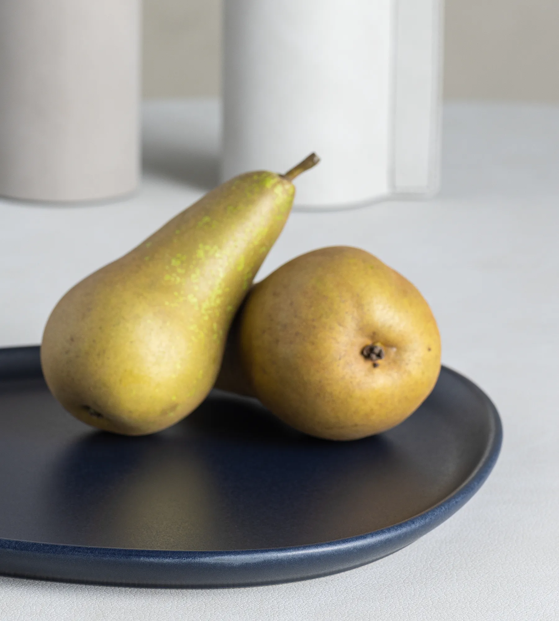 Piatto in gres Curve 26x30 cm, blu navy LIND DNA