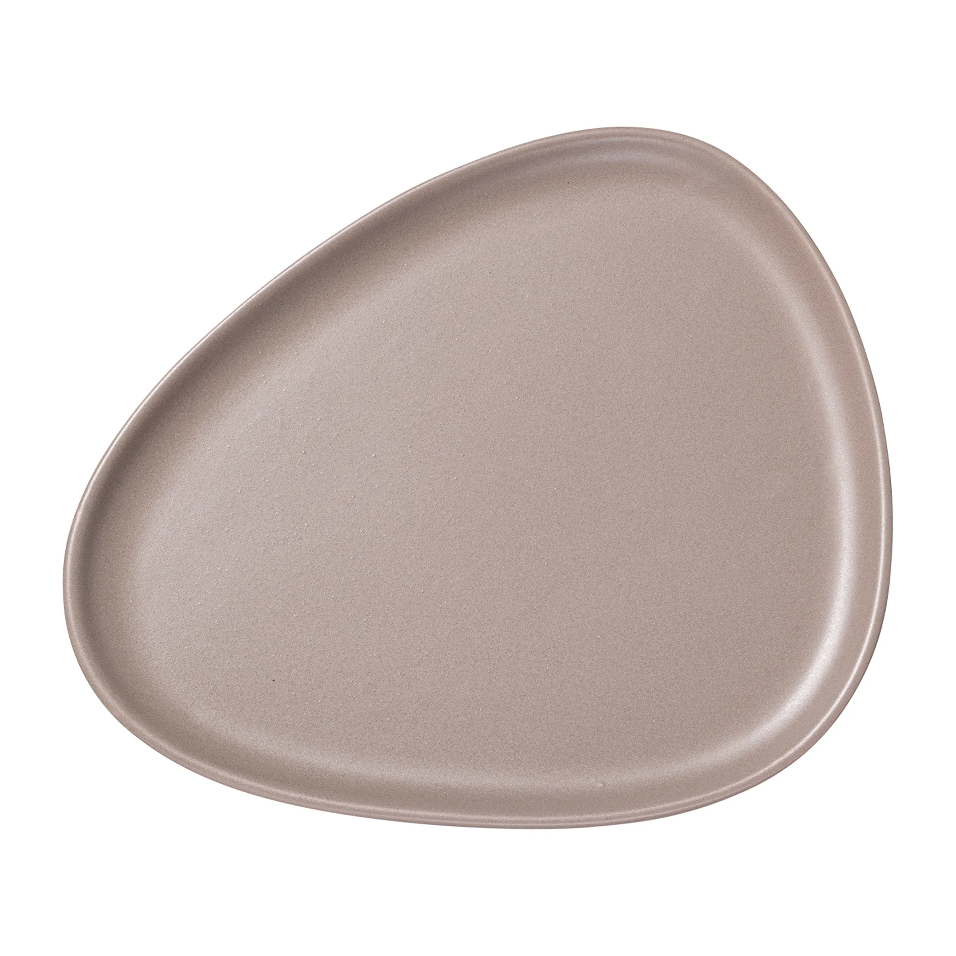 Piatto in gres Curve 26x30 cm, Warm grey LIND DNA