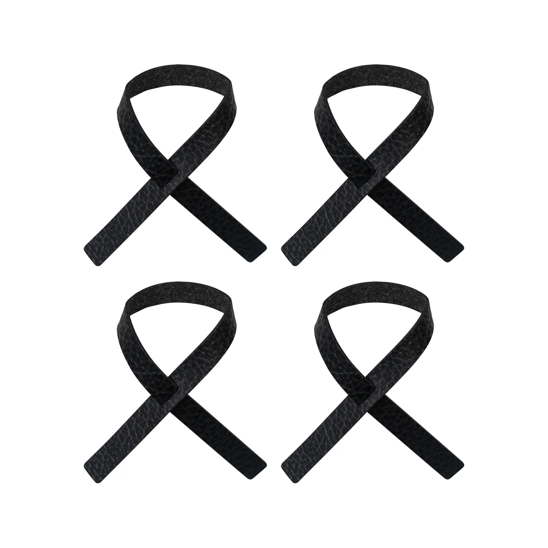 Portatovagliolo ad anello Loop confezione da 4, Nero antracite LIND DNA