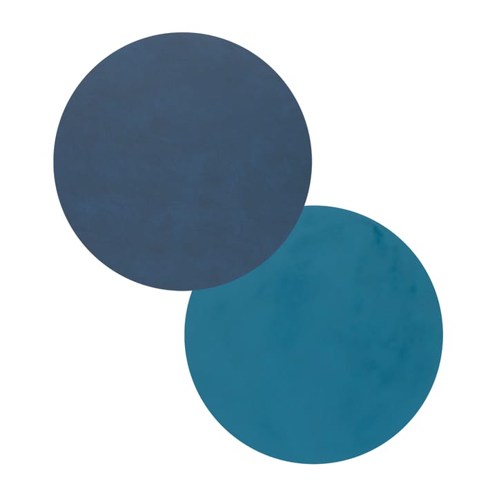Sottobicchiere Nupo cerchio reversibile 1 pz - Midnight blue-petrol - LIND DNA