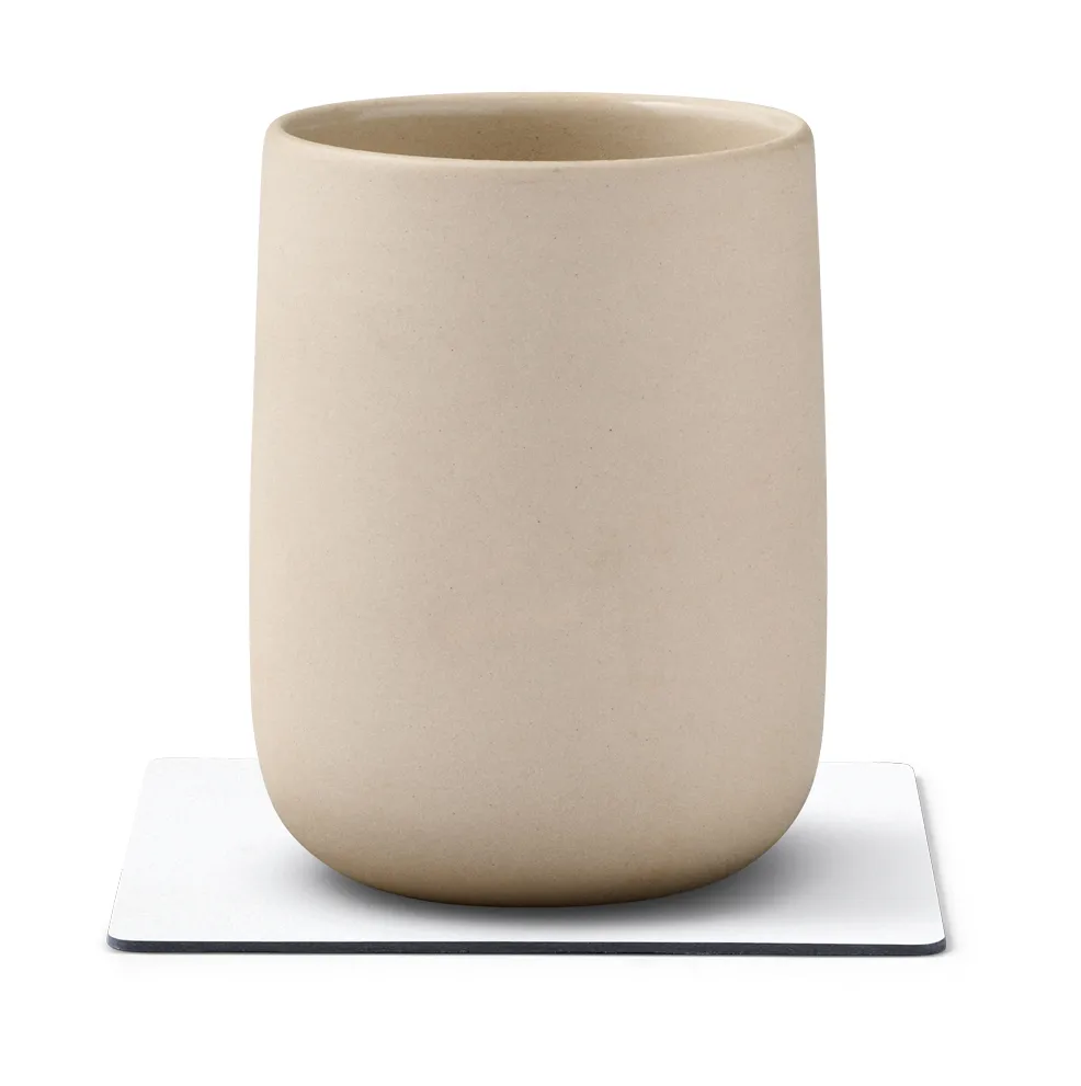 Sottobicchiere Nupo quadrato, Bianco puro LIND DNA