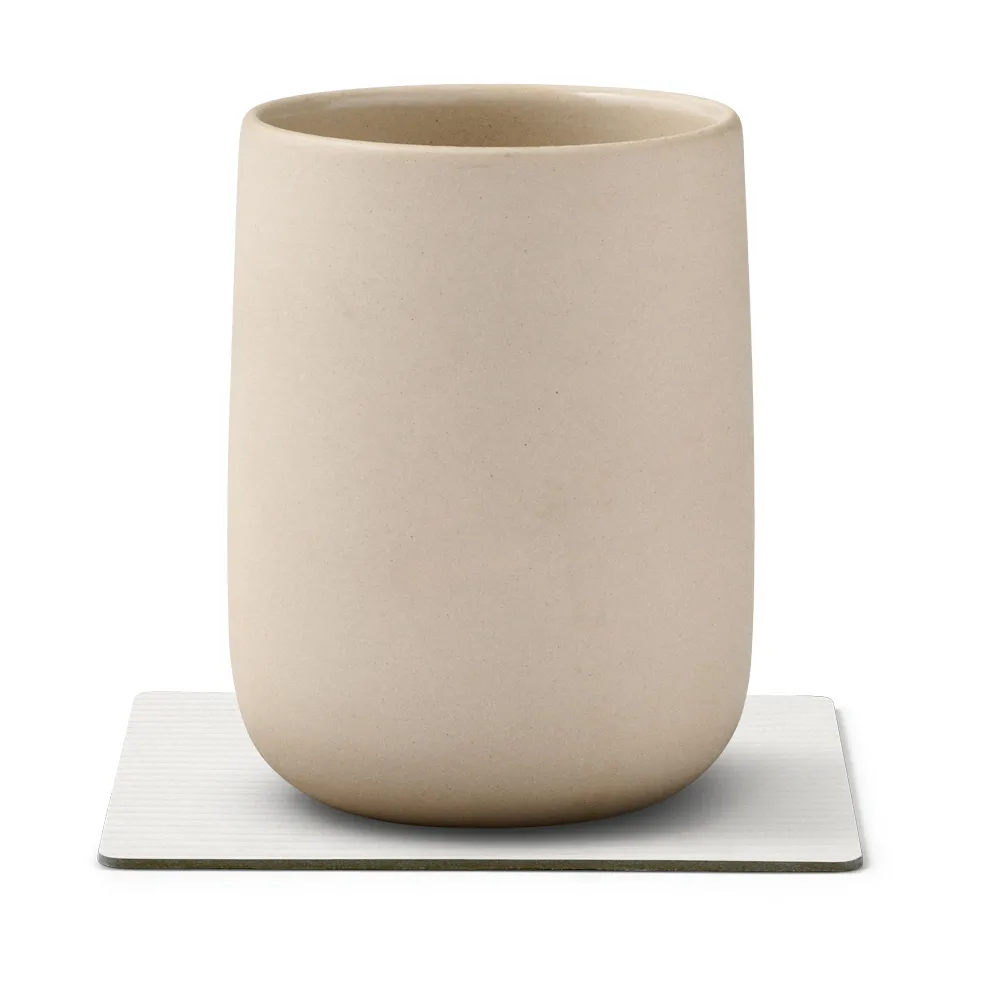 Sottobicchiere quadrato Corduroy, Bianco puro LIND DNA