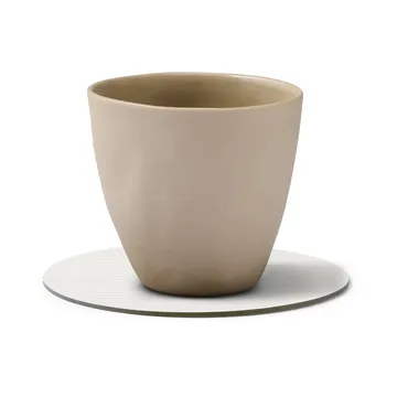 Sottobicchieri in velluto a coste - Bianco puro, cerchio - LIND DNA