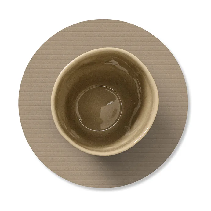 Sottobicchieri in velluto a coste, Clay brown, cerchio LIND DNA