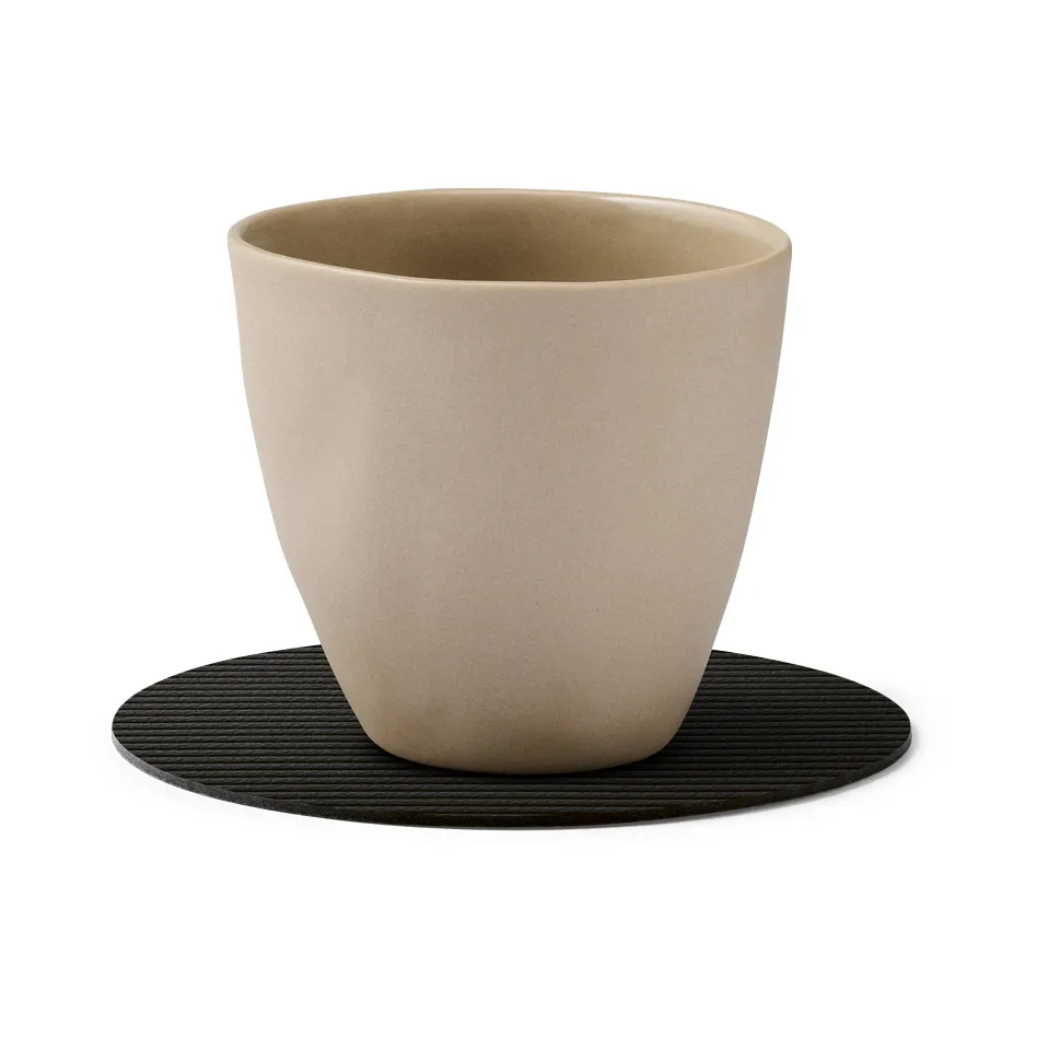 Sottobicchieri in velluto a coste, Inchiostro nero, cerchio LIND DNA