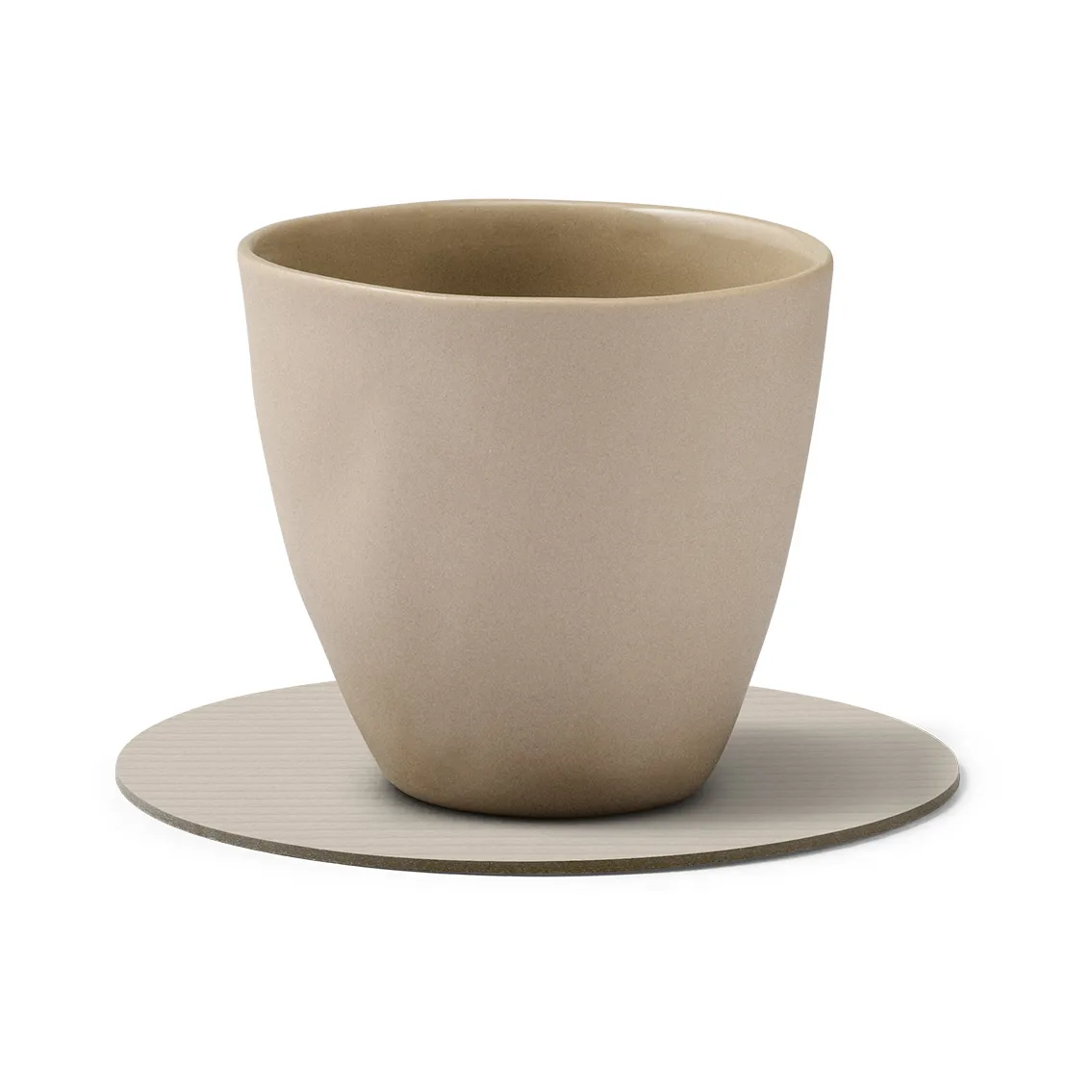 Sottobicchieri in velluto a coste, Oyster white, cerchio LIND DNA