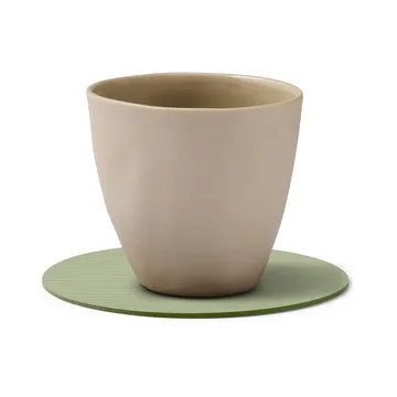 Sottobicchieri in velluto a coste - Verde oliva, cerchio - LIND DNA