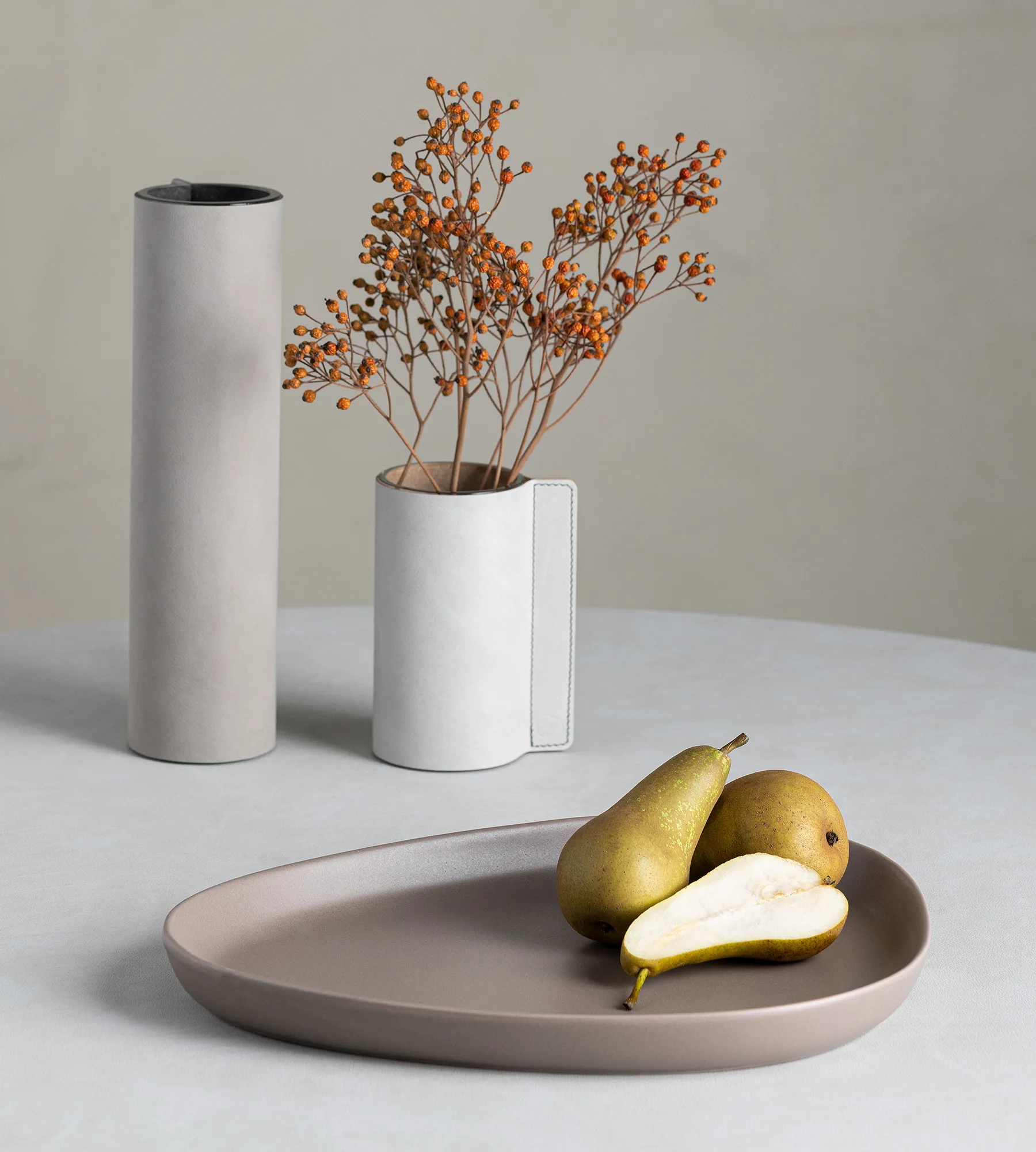 Sottopiatto Curve Gres 30x35 cm, Warm grey LIND DNA