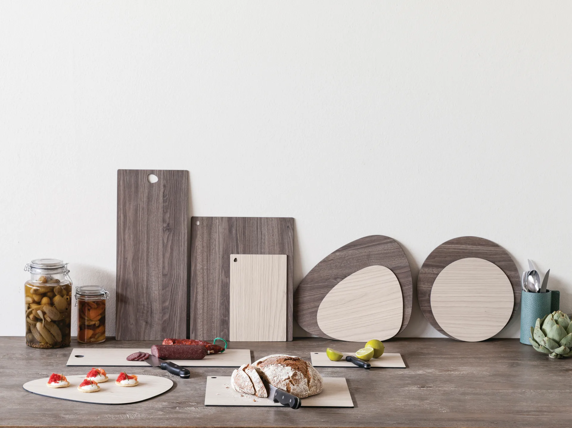 Tagliere Cut & Serve quadrato L, Frassino LIND DNA